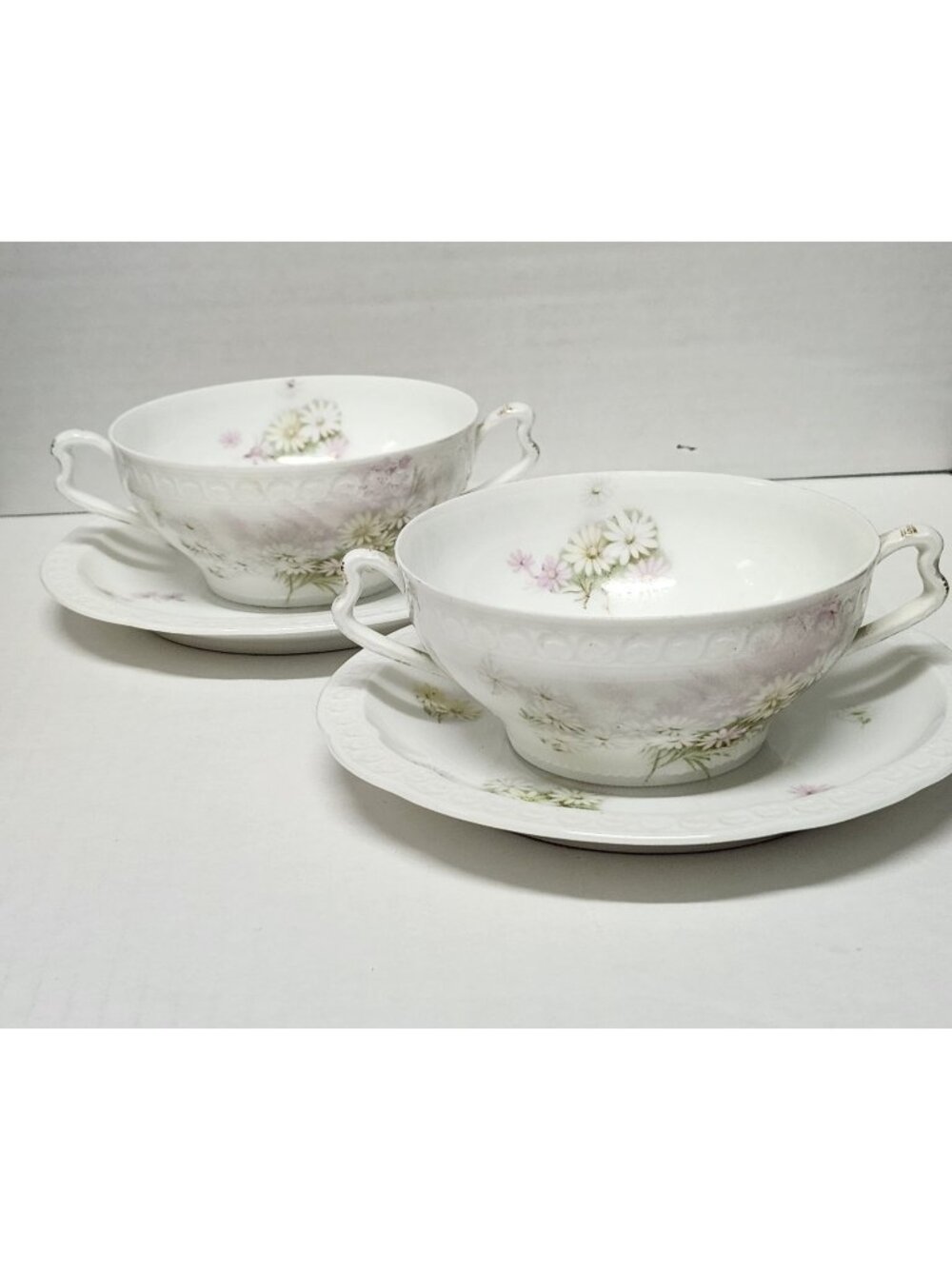 Rosenthal Soup Cream Bowl & Saucer Sets Carmen Bavaria Porcelain Bone China